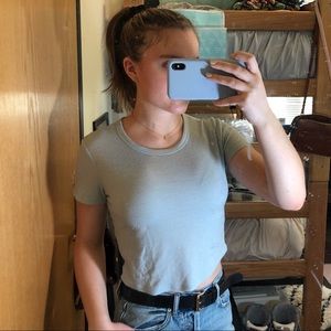 Light Blue Crop Top
